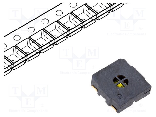 SMD loudspeaker; 0.5W; 15x15x4mm; Sound level: 87dB; Mounting: SMD