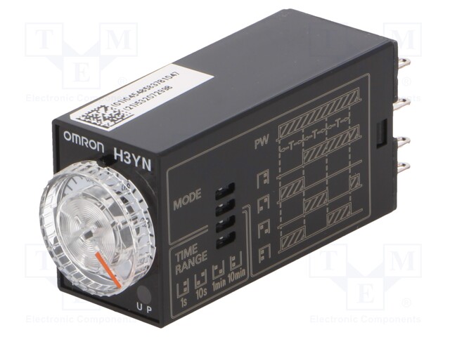Timer; 0,1s÷10min; 4PDT; 250VAC/3A; 24VDC; socket; -10÷55°C; PIN: 14