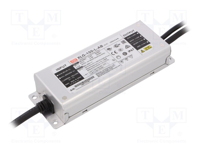 Power supply: switched-mode; LED; 150W; 120÷214VDC; 700÷1050mA