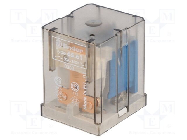 Relay: electromagnetic; SPST-NO; Ucoil: 24VDC; 30A/250VAC; 445Ω