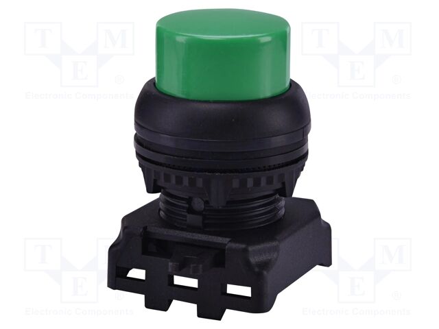 Switch: push-button; 22mm; green; IP65; prominent; E; Pos: 2; Ø22.5mm