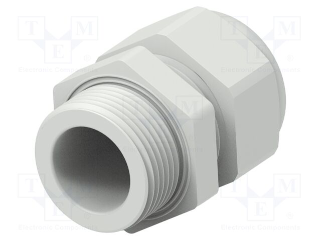 Cable gland; without nut; PG16; IP68; Mat: polyamide; light grey