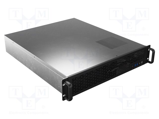 Enclosure: ATX server; Standard: 19"; 2U; black; Z: 430mm; X: 520mm
