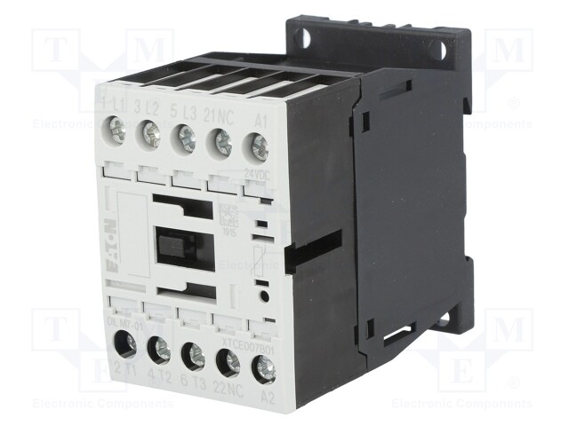 Contactor: 3-pole; NO x3; Auxiliary contacts: NC; 24VDC; 7A; DILM7