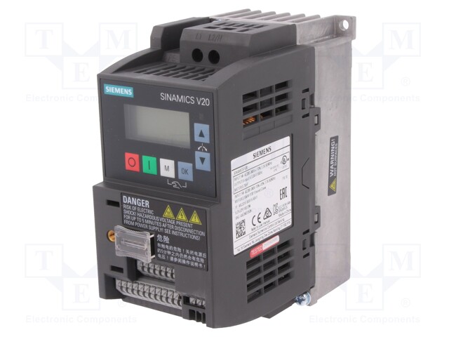 Inverter; Max motor power: 0.55kW; Usup: 200÷240VAC; 0÷599Hz; IN: 6