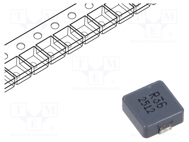 Inductor: wire; SMD; 360nH; ±20%; 11x10x3.8mm