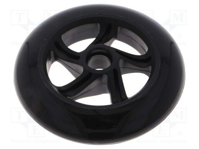 Wheel; black; Pcs: 1; push-in; Ø: 144mm; Plating: rubber; W: 29mm