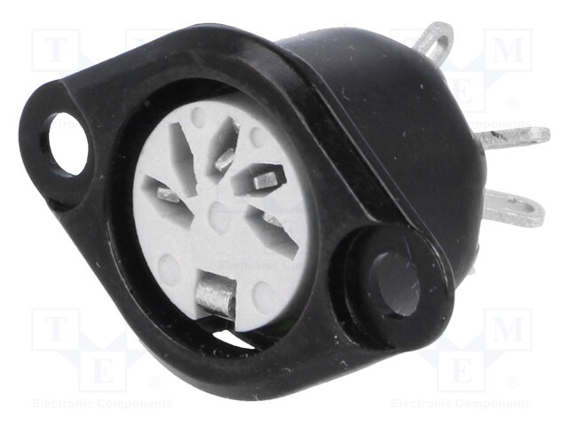 Socket; DIN; female; PIN: 5; Layout: 180°; soldering; 34V; 2A; 10mΩ