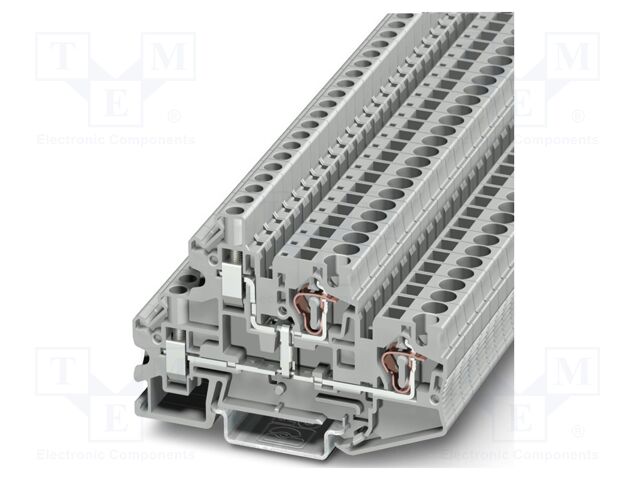 Splice terminal: rail; PA; terminals: 4; W: 6.2mm; H: 81mm; Body: grey