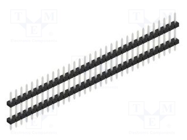 Connector: pin strips; pin header; male; PIN: 32; 2mm; THT; 1x32