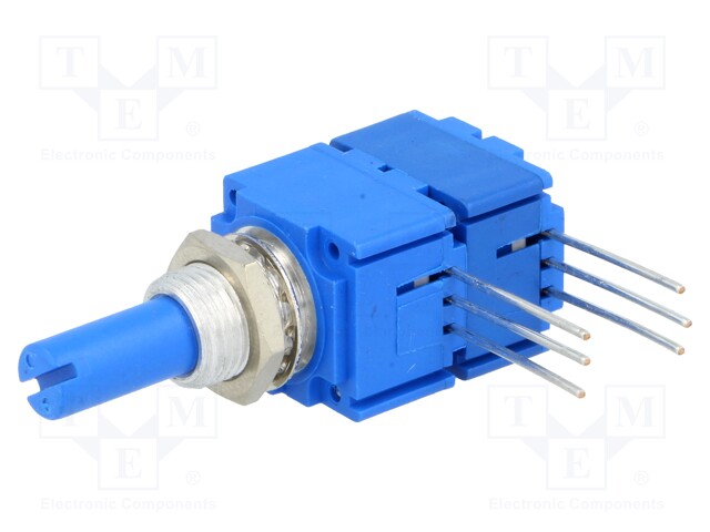 Potentiometer: shaft; single turn; 50kΩ; ±20%; 500mW; logarithmic