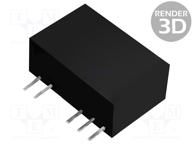 Converter: DC/DC; 1W; Uin: 4.5÷5.5V; Uout: 15VDC; Iout: 66mA; SIP