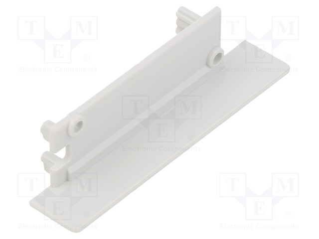Cap for LED profiles; grey; ABS; Application: FLAT8