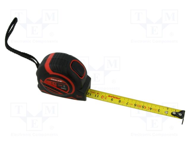 Measuring tape; L: 3m; Width: 16mm; strengthened construction