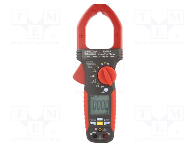 AC/DC digital clamp meter; Øcable: 51mm; LCD (6000); -40÷400°C