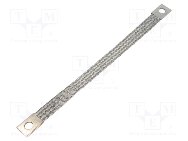 Braids; earthing tape; 10mm2; Ø1: 9mm; Ø2: 9mm; 90A; L: 230mm