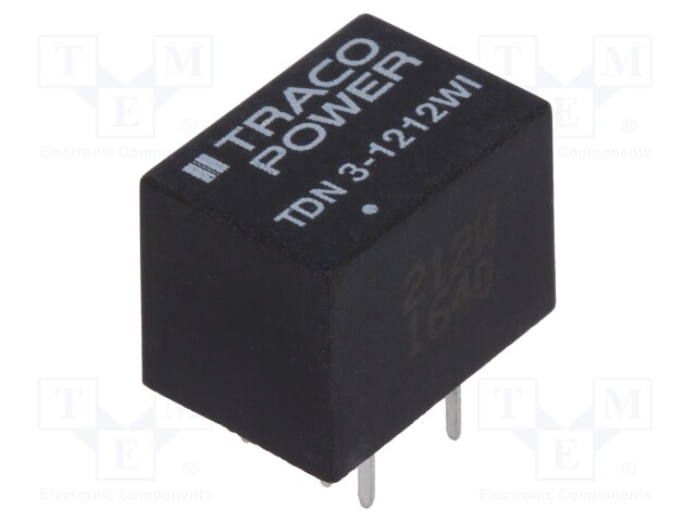 Converter: DC/DC; 3W; Uin: 4.5÷18V; Uout: 12VDC; Iout: 250mA; DIP