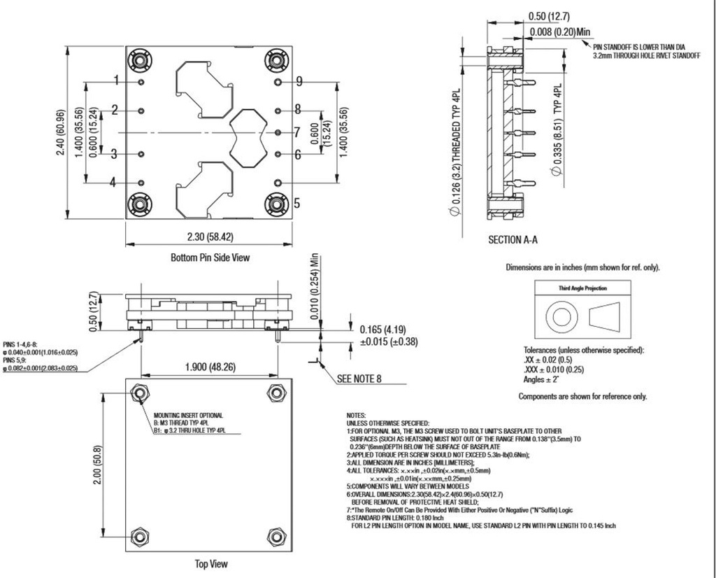 Converter: DC/DC; 408W; Uin: 36÷75V; Uout: 53VDC; Iout: 8.5A; DIP
