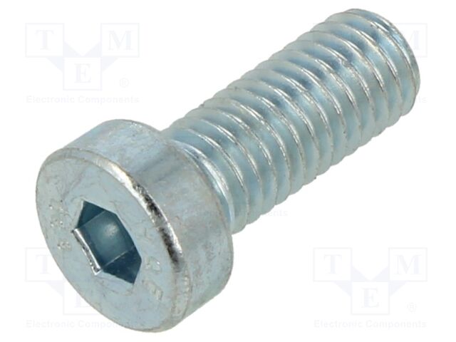 Screw; M8x20; Head: cheese head; hex key; HEX 5mm; steel; DIN 7984