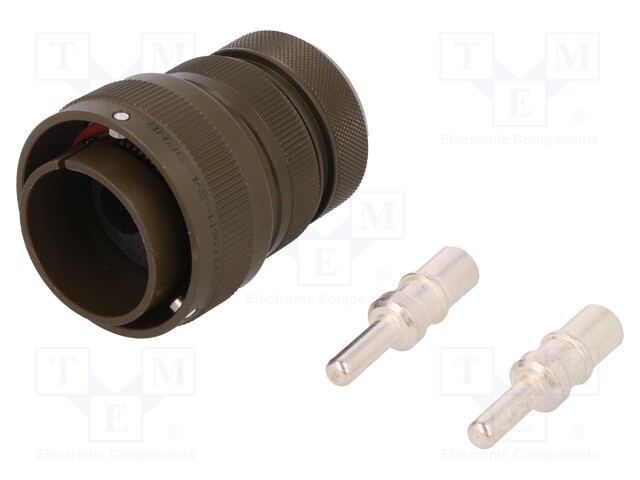 Connector: circular; VG95234; plug; male; PIN: 2; with contacts