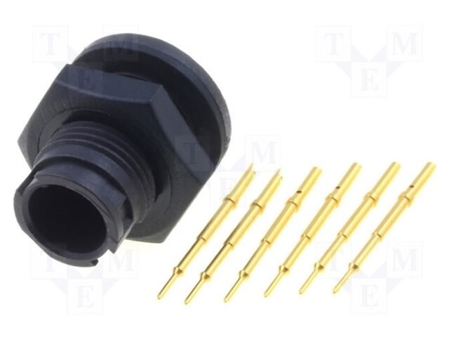 Connector: circular; Series: EN2; socket; male; soldering; PIN: 6; 3A