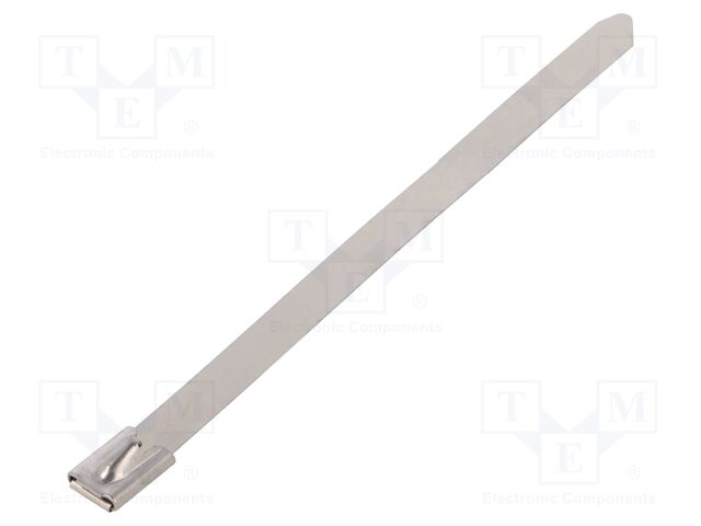 Cable tie; L: 100mm; W: 4.6mm; stainless steel; 445N; Colour: steel