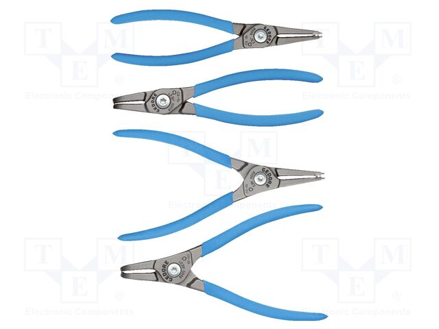 Kit: pliers; for circlip; 4pcs.
