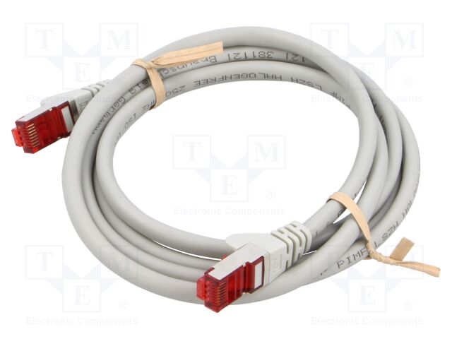 Patch cord; S/FTP; 6; stranded; Cu; LSZH; grey; 1.5m; halogen free