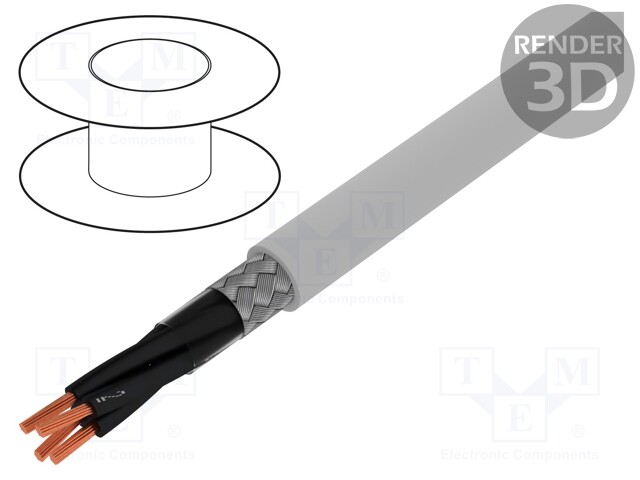 Wire; ÖLFLEX® CLASSIC 115 CY; 4x0,5mm2; tinned copper braid; PVC
