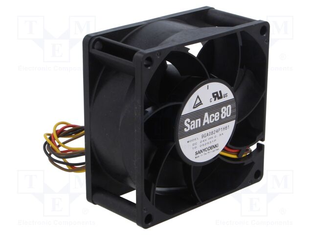 Fan: DC; axial; 24VDC; 80x80x38mm; 135m3/h; 55dBA; ball bearing