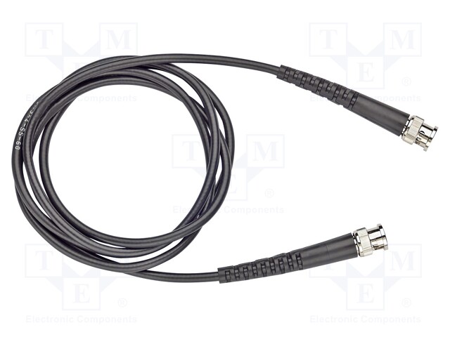 Test lead; 60VDC; 30VAC; BNC male plug- BNC male plug; black