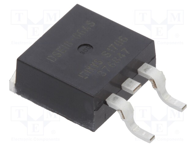 Diode: rectifying; SMD; 600V; 8A; 35ns; Package: tube; TO263AB; 50W