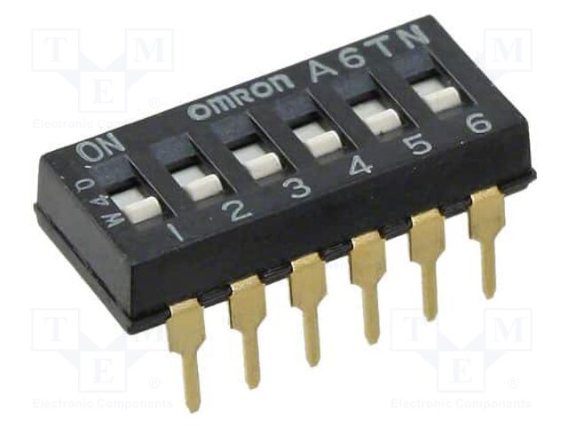 Switch: DIP-SWITCH; Poles number: 7; ON-OFF; 0.025A/24VDC; Pos: 2