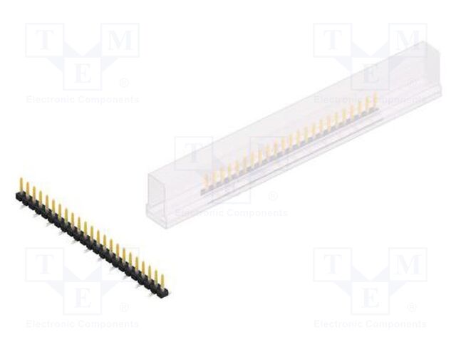 Connector: pin strips; pin header; male; PIN: 23; 2.54mm; SMT; 1x23
