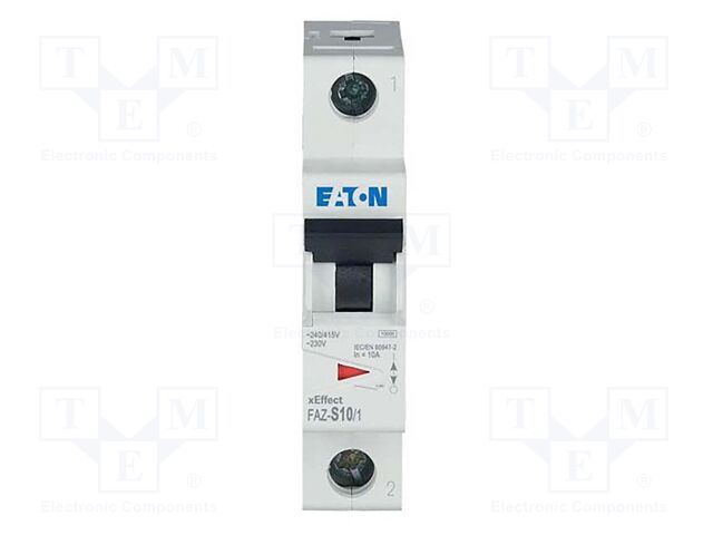 Circuit breaker; 230/400VAC; Inom: 10A; Poles: 1; DIN; Charact: S