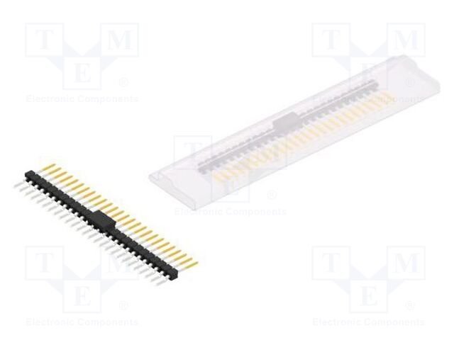 Connector: pin strips; pin header; male; PIN: 26; 2.54mm; SMT; 1x26