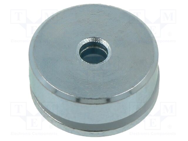 Magnet: permanent; NdFeB; 74N; Ø: 16mm; H: 4.5mm; zinc plated steel