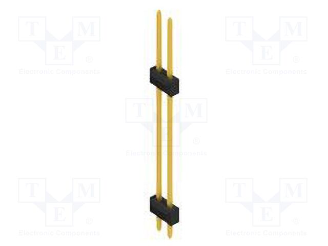 Connector: pin strips; pin header; male; PIN: 2; 2.54mm; THT; 2x1