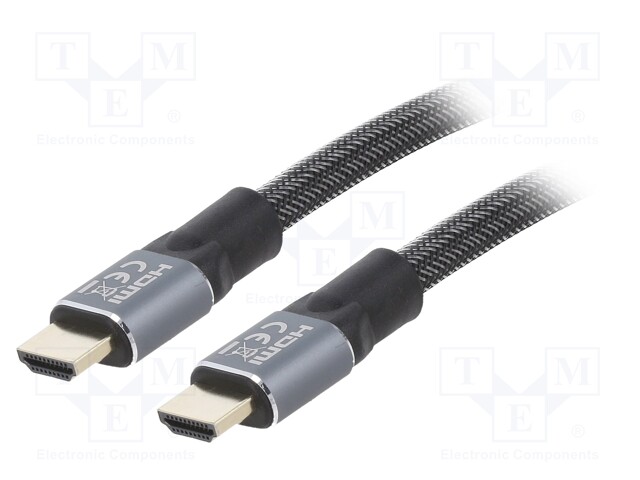 Cable; HDMI 2.0; HDMI plug,both sides; 10m; black; 26AWG; Core: Cu
