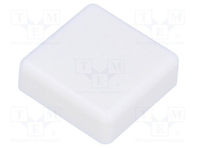 Button; square; white; Application: TACTS-24; 12x12mm