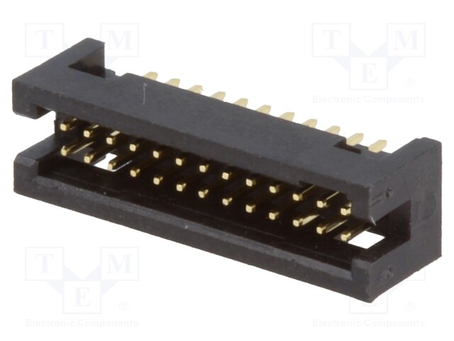 Socket; IDC; male; PIN: 26; straight; THT; gold flash; 1.27mm