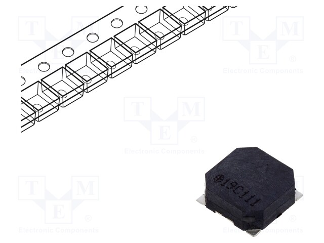 Sound transducer: elektromagnetic alarm; SMD; 2.7kHz; 100mA; 3.6V