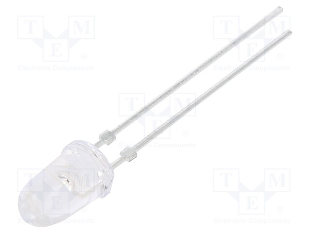 LED; 5mm; red; 1000÷5500mcd; 4°; 20mA; 1.9÷2.6V; Front: convex