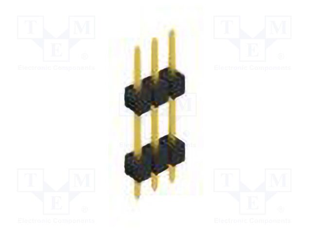 Connector: pin strips; pin header; male; PIN: 3; 2.54mm; THT; 1x3