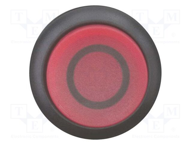 Switch: push-button; Stabl.pos: 2; 22mm; red; IP67; Pos: 2; Ø22.5mm