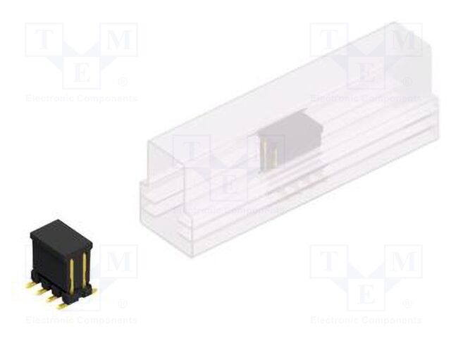 Connector: pin strips; pin header; male; PIN: 8; 2.54mm; SMT; 2x4