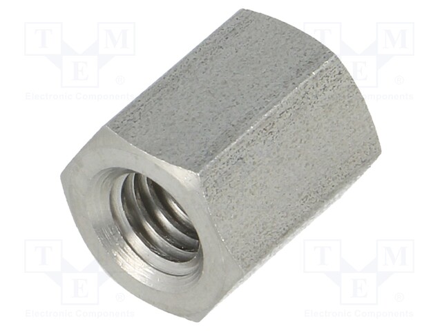 Screwed spacer sleeve; Int.thread: M6; 12mm; hexagonal