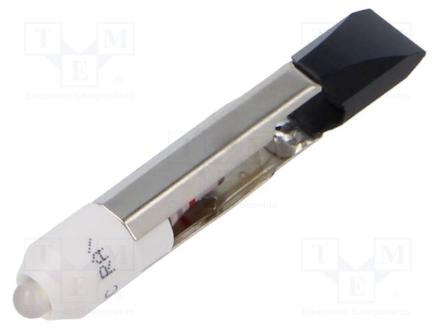 LED lamp; white; T6,8; 28VDC; 28VAC; No.of diodes: 1