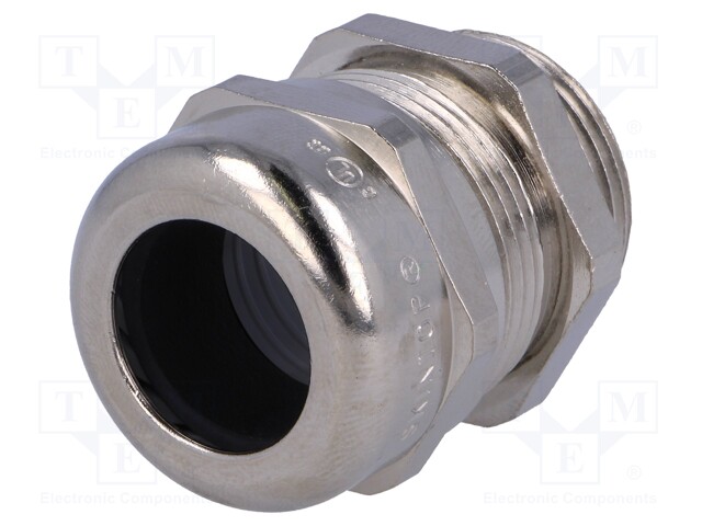 Cable gland; M25; IP68; Mat: brass; Body plating: nickel
