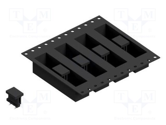 Connector: pin strips; pin header; male; PIN: 4; 2mm; SMT; 1x4; 100V